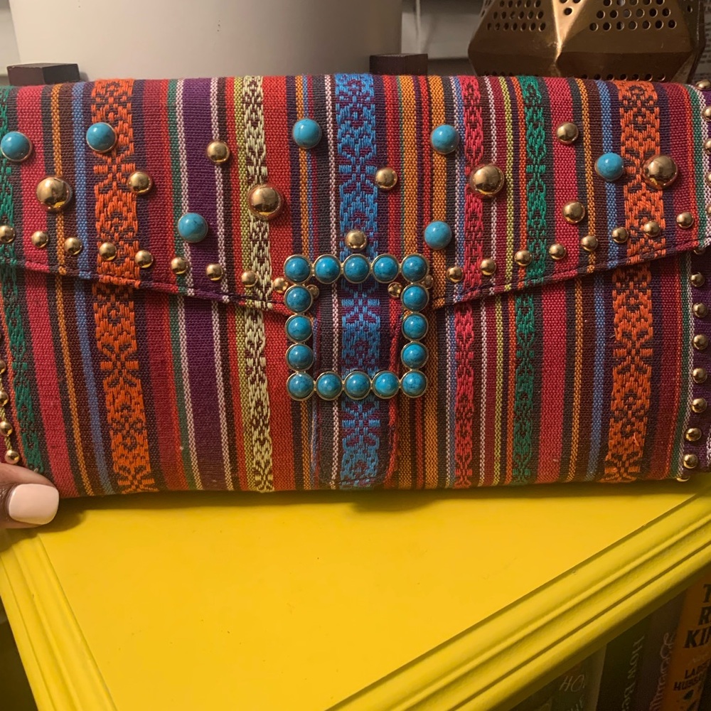 NWT Multi-colored Steve Madden clutch